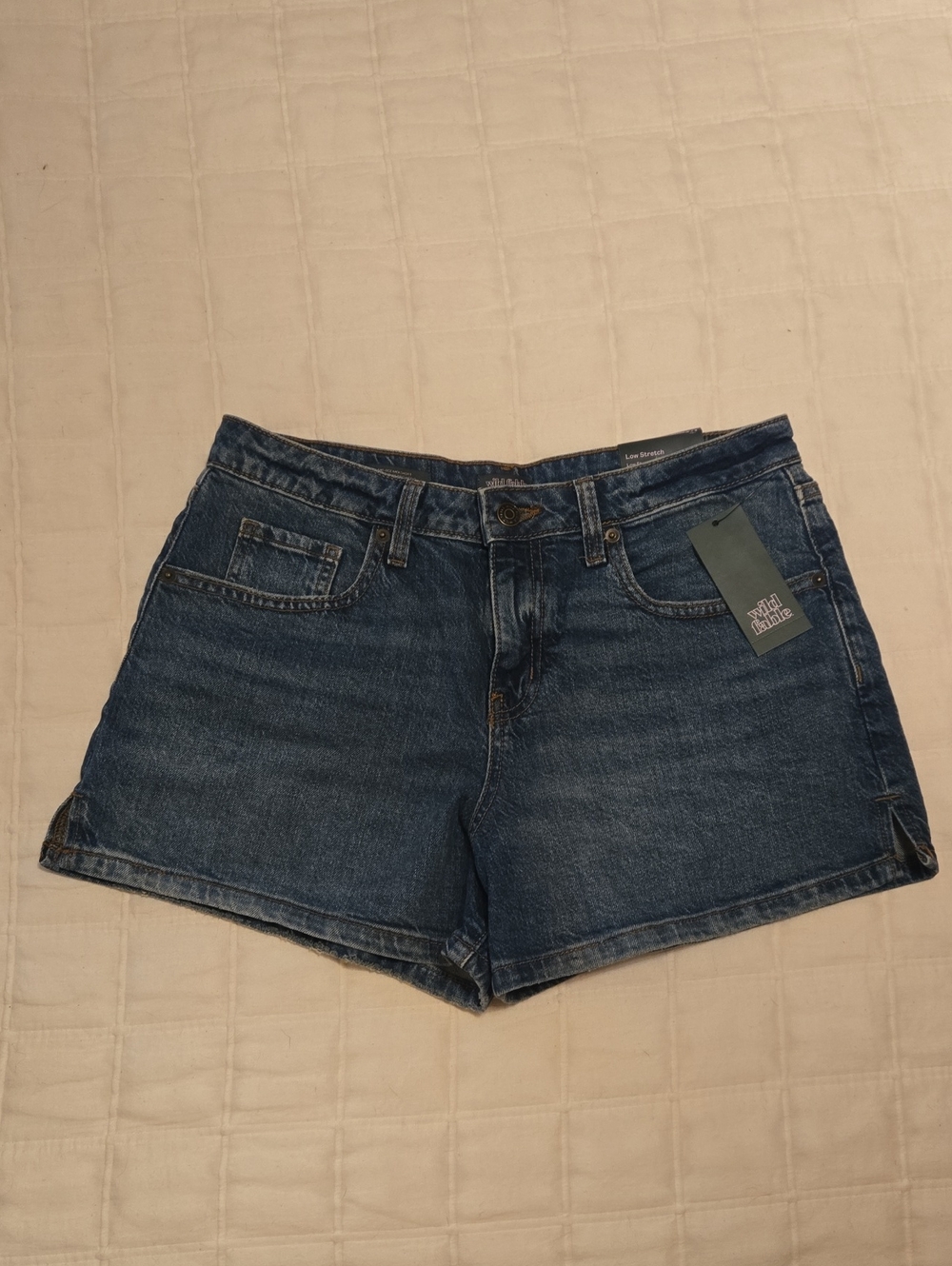 Wild Fable Dark Blue Mid-rise Midi Jean Shorts